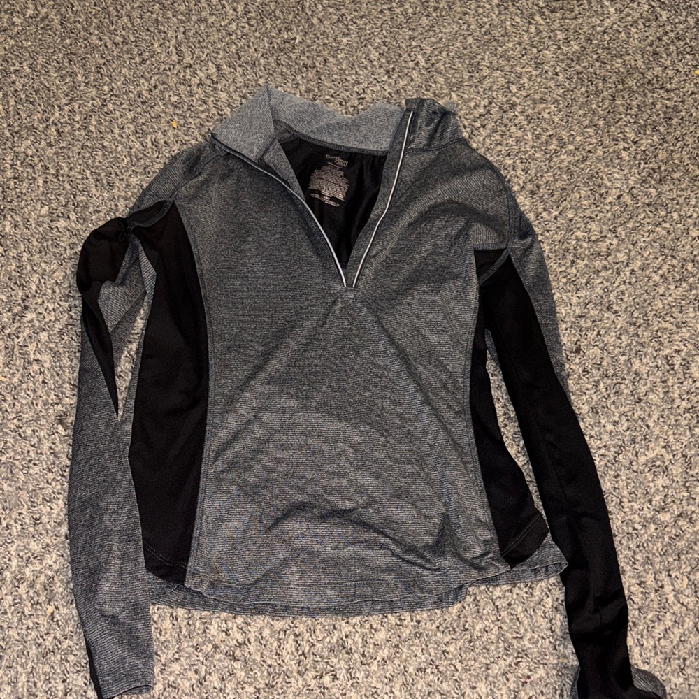 Danskin Now Gray and Black Sweatshirt